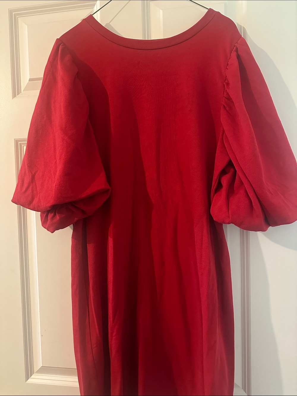 Zara Red Puff-Sleeve Women’s Dress